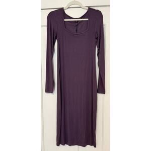 NWT Universal Standard Ribbed Longsleeve Square Neck Dress Size XXS